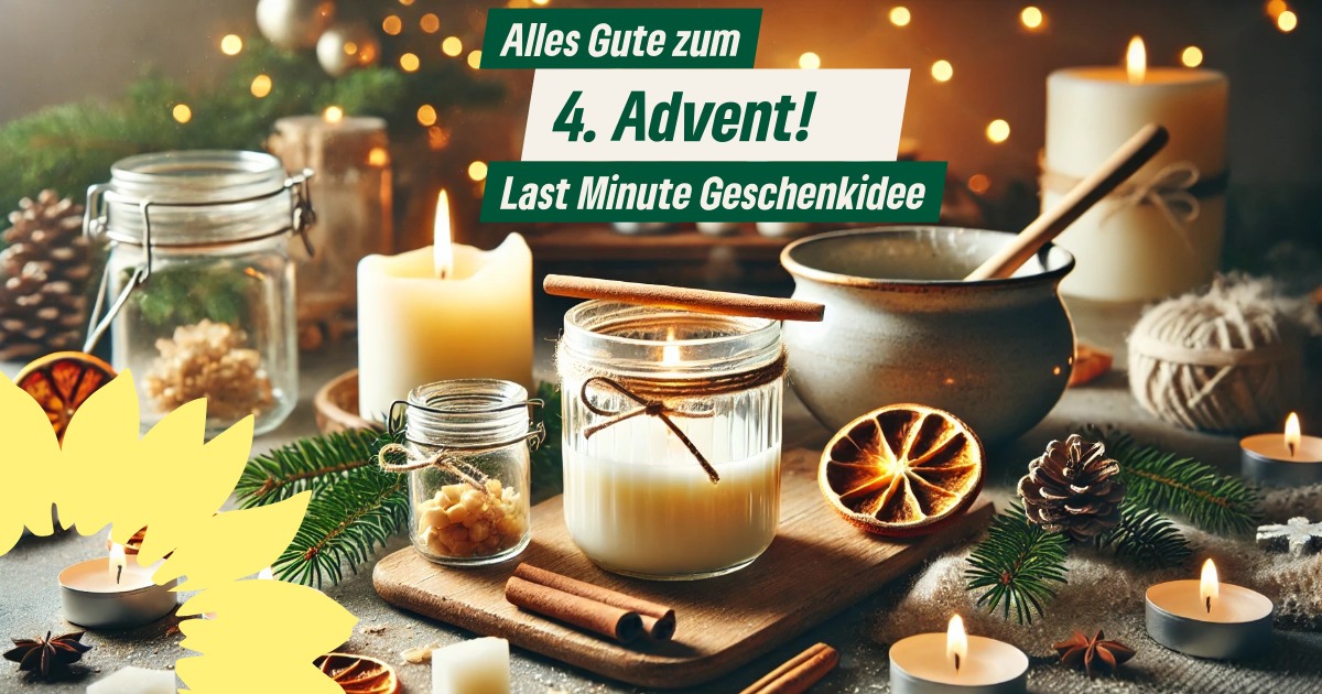 Selbstgemachte Upcycling Kerze als Weihnachtsgeschenk